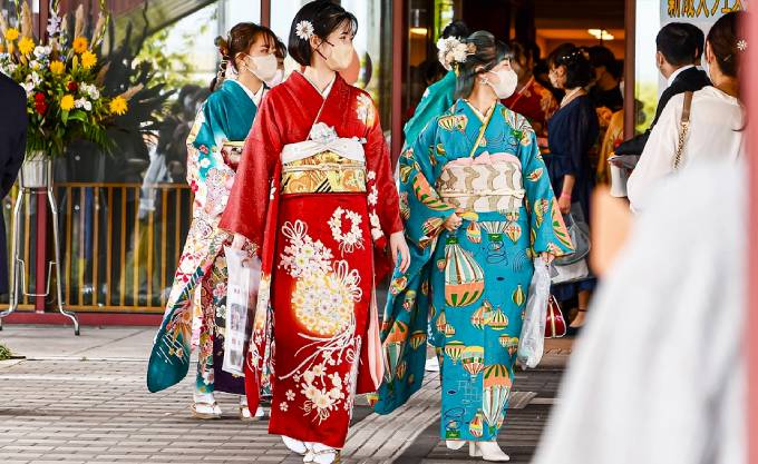 成人式の着物着付とヘアセット